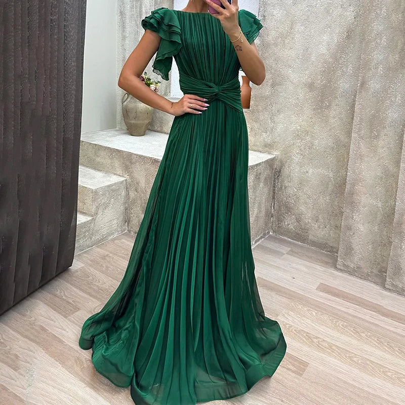 Elyssira - Pleated Evening Gown