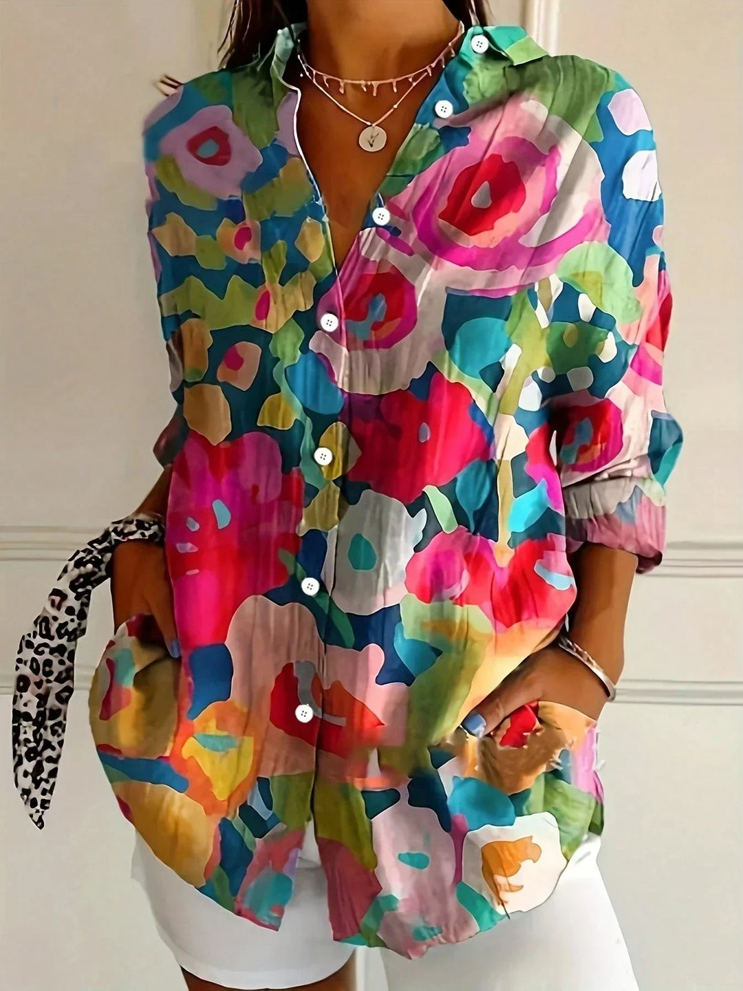 Astrid - Colorful Pattern Blouse