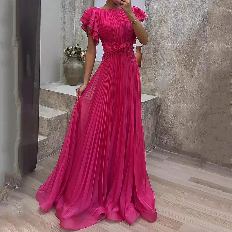 Elyssira - Pleated Evening Gown