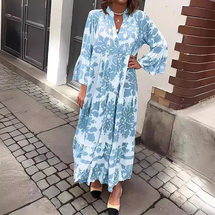 Tareen - Elegant Bohemian Long Dress with Trendy Print