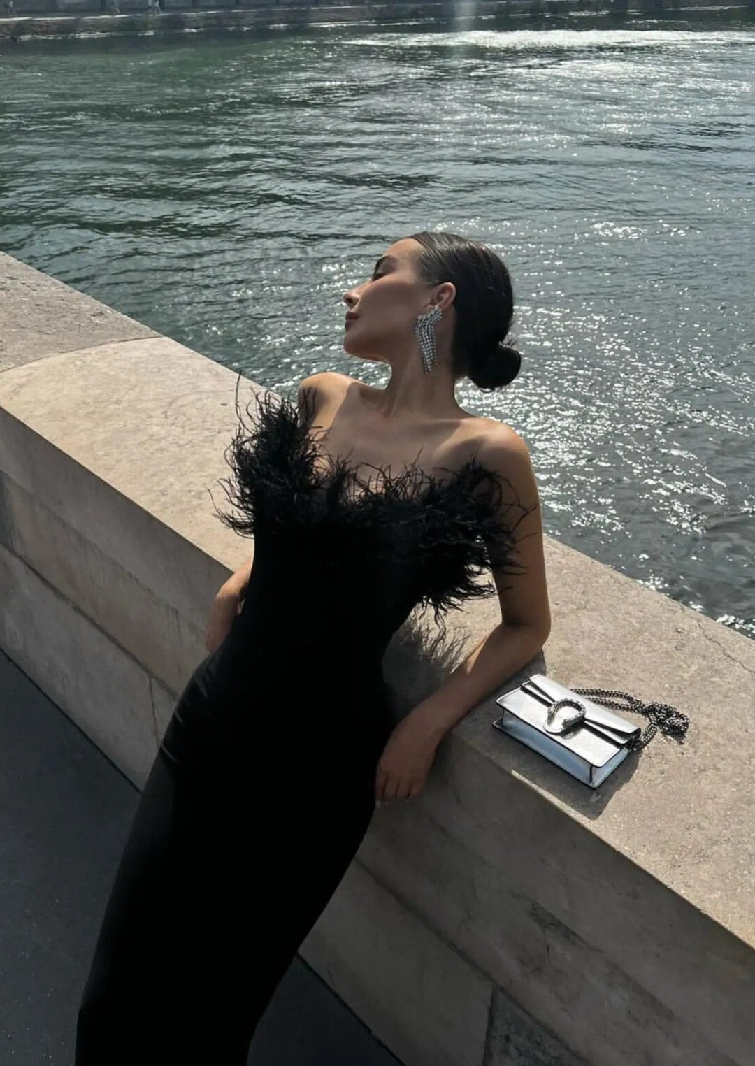 Selyra - Luxurious Feather Dress
