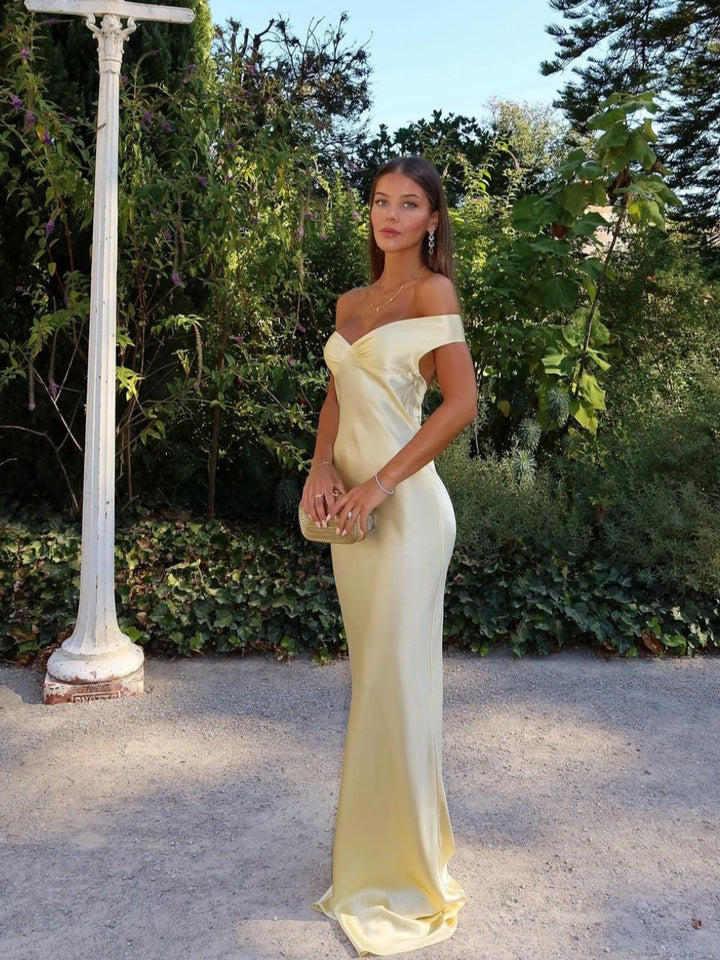 Emory - Satin Backless Maxi Dress
