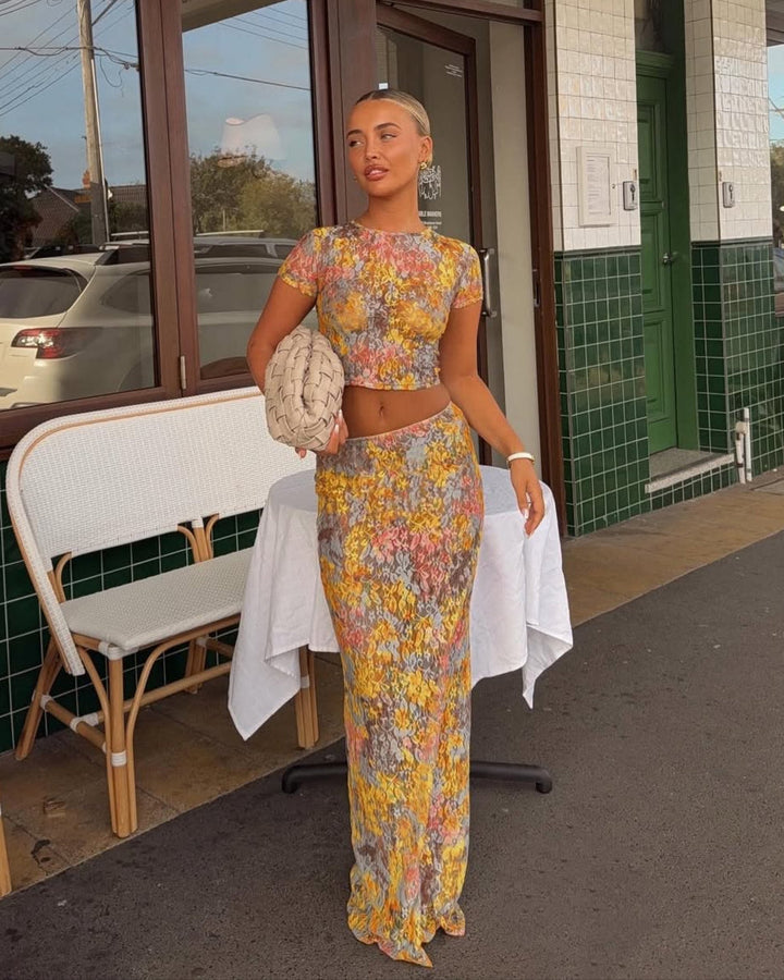 Kelly | Floral Print Two Piece Set