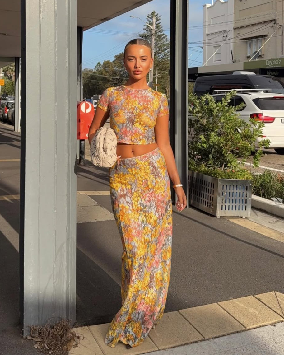 Kelly | Floral Print Two Piece Set