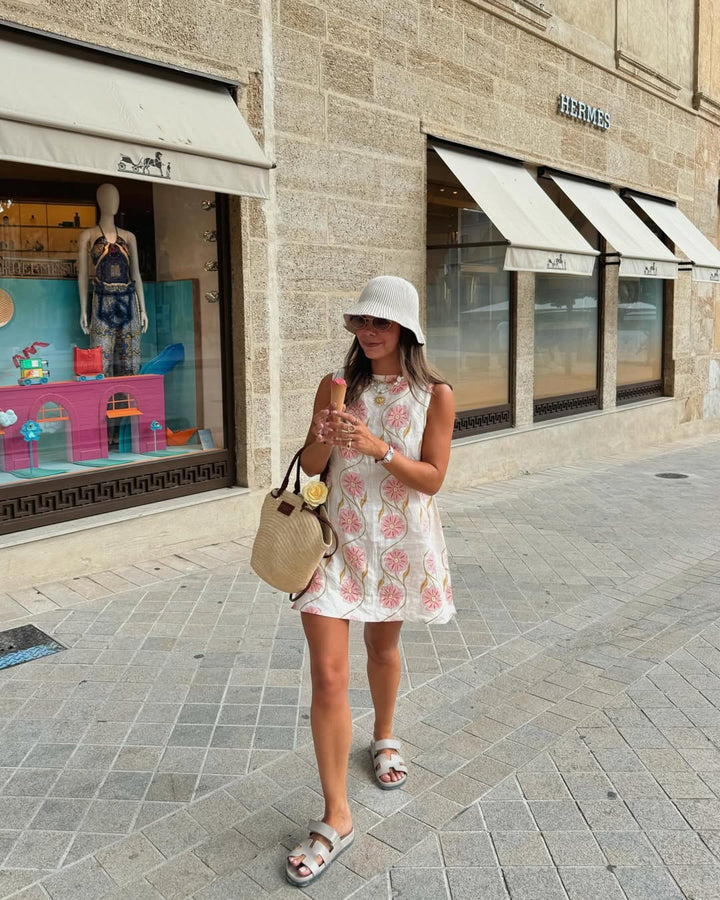 Deyorisse - Print Sleeveless Short Dress