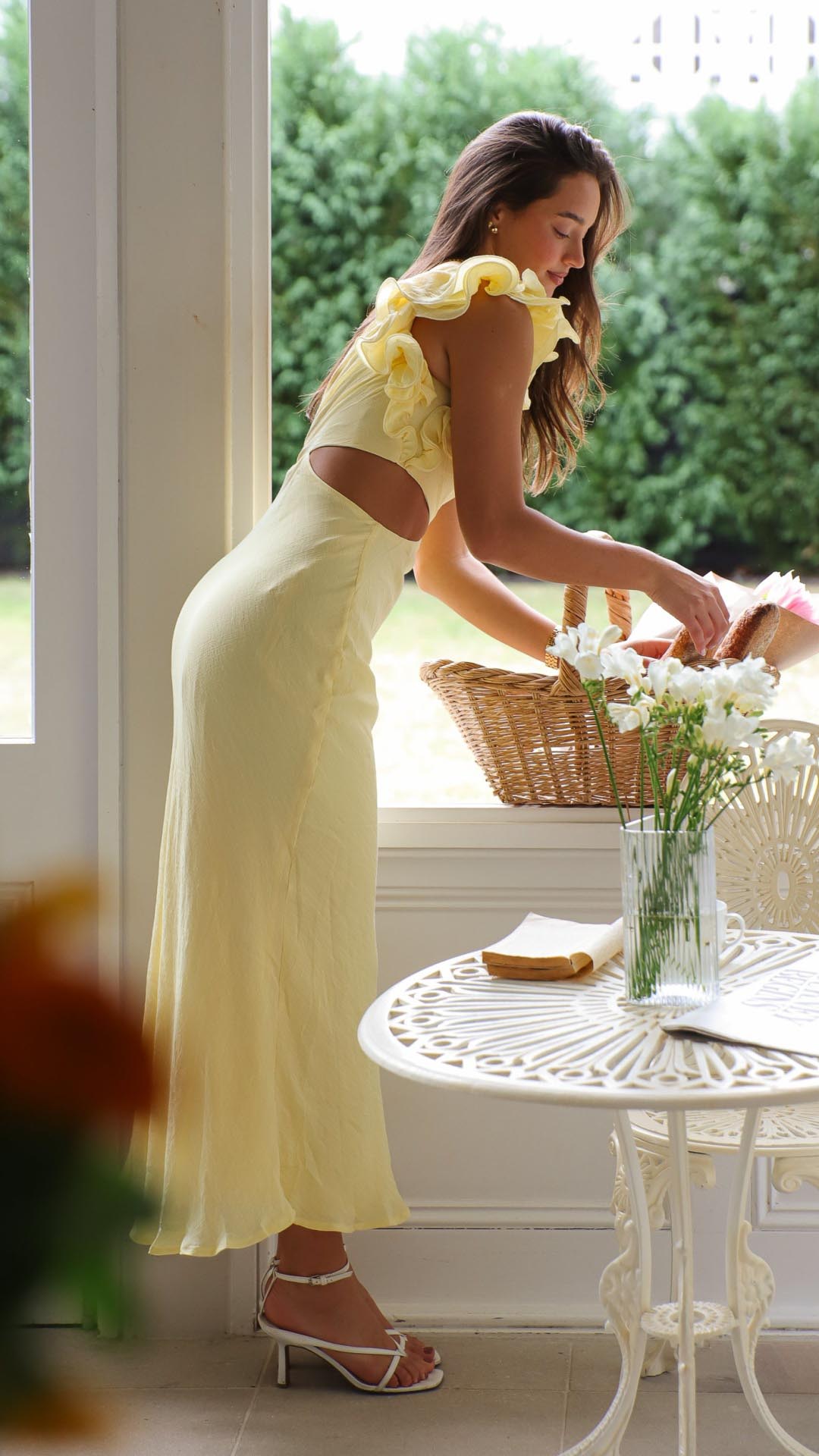 Quivannaea  - One-Shoulder Cutout Maxi Dress