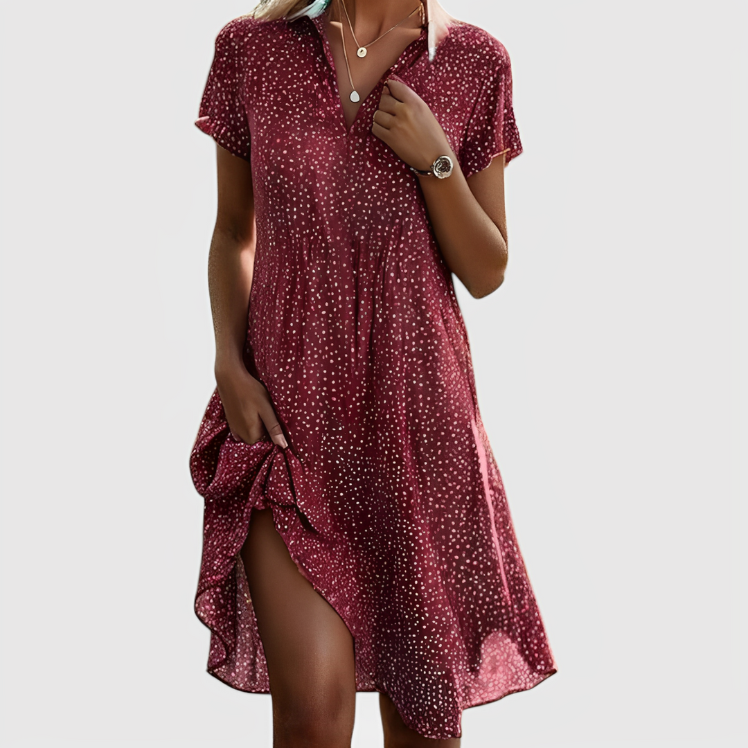 Clarisse | Short Sleeve Midi Dress