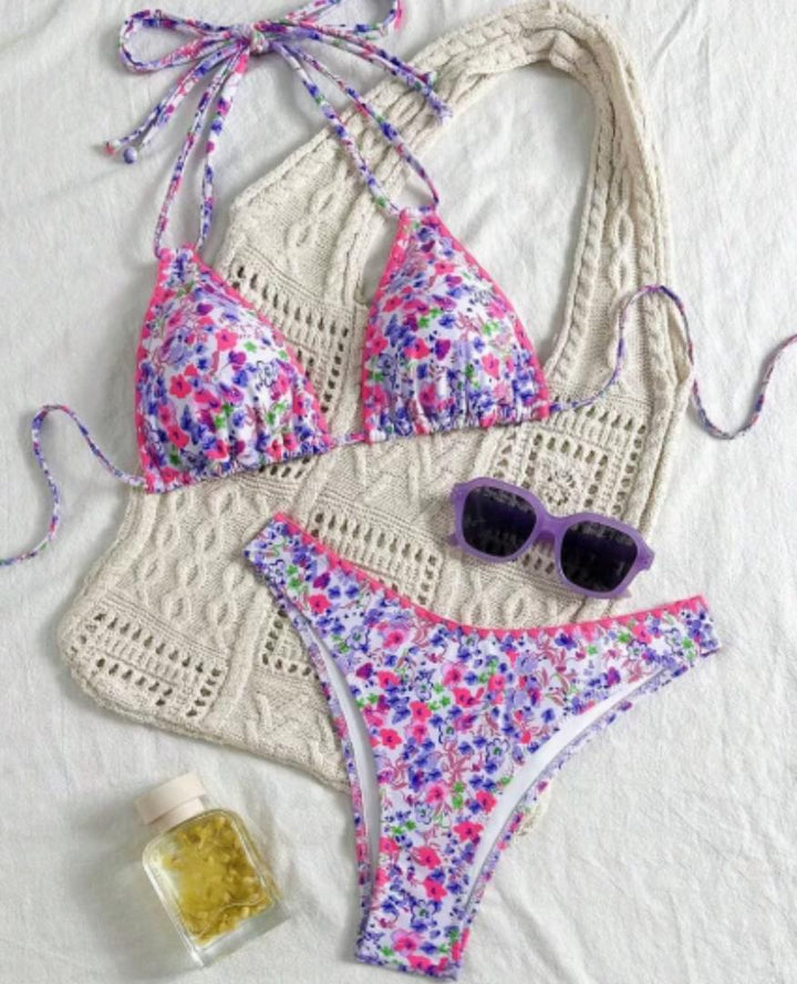 Indigo - Vibrant Lace Neck-Tie Bikini