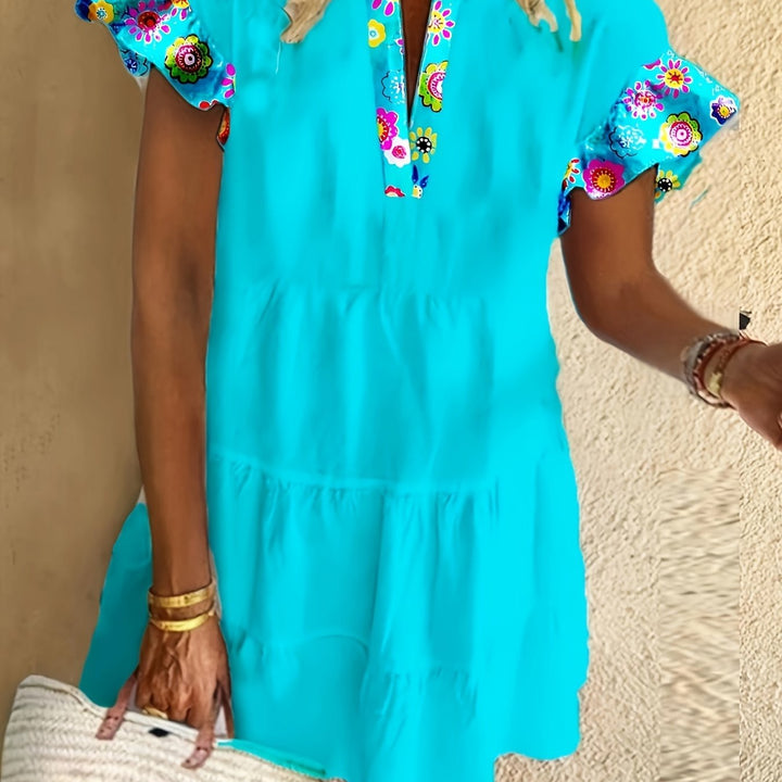 Auriel - Elegant Boho Chic Flared Light Dress