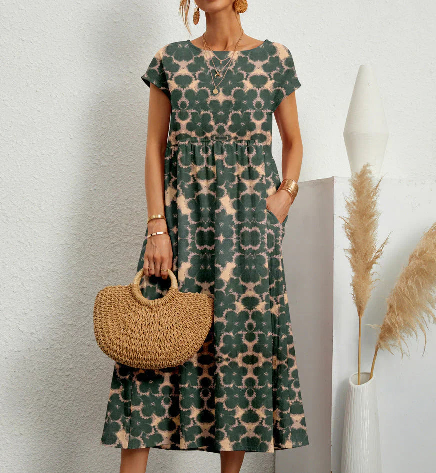 Palila - Botanical Elegance Midi Dress