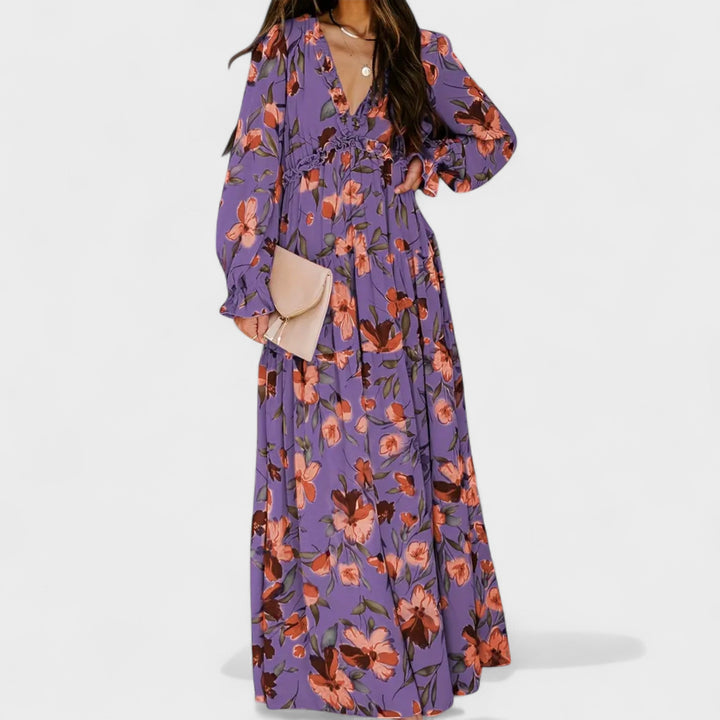 Veanna -  Floral Tiered Maxi Dress
