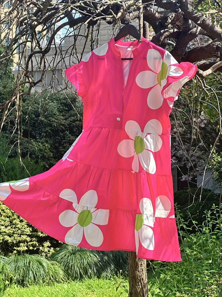 Noraya - Women's Dress with Elegant Curves and Floral Design