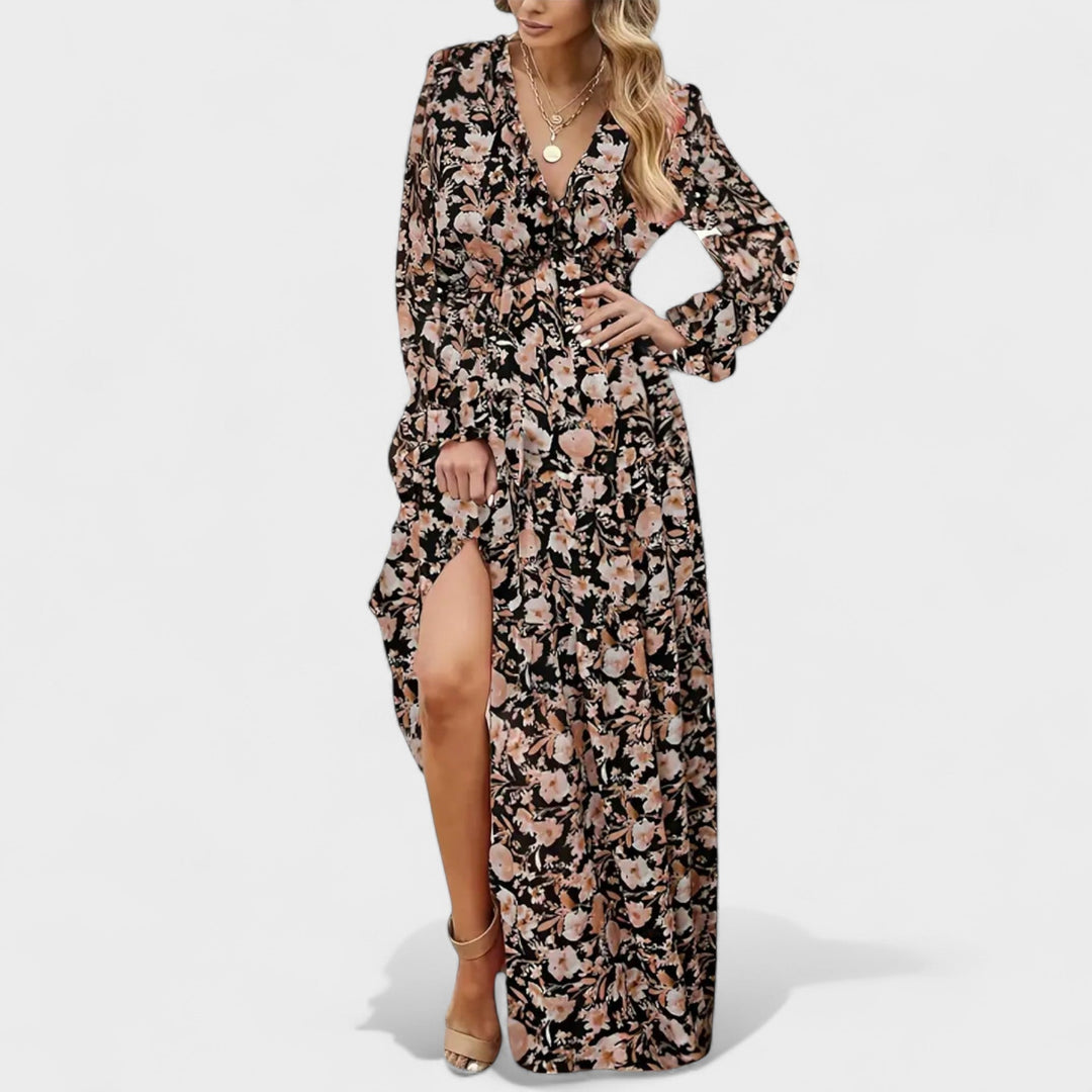 Veanna -  Floral Tiered Maxi Dress