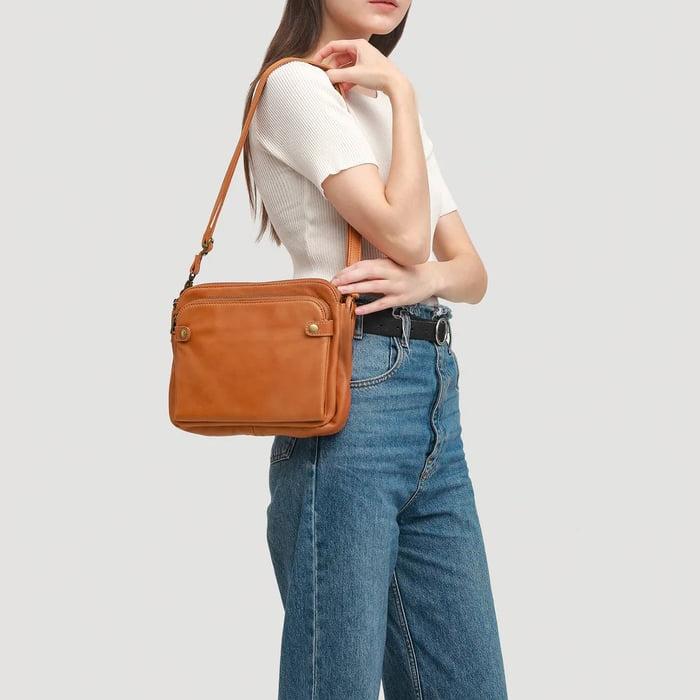 Aelira - Sleek Three Layer Crossbody Bag