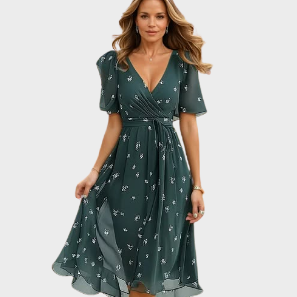 Arwen – Graceful V-Neck Dress
