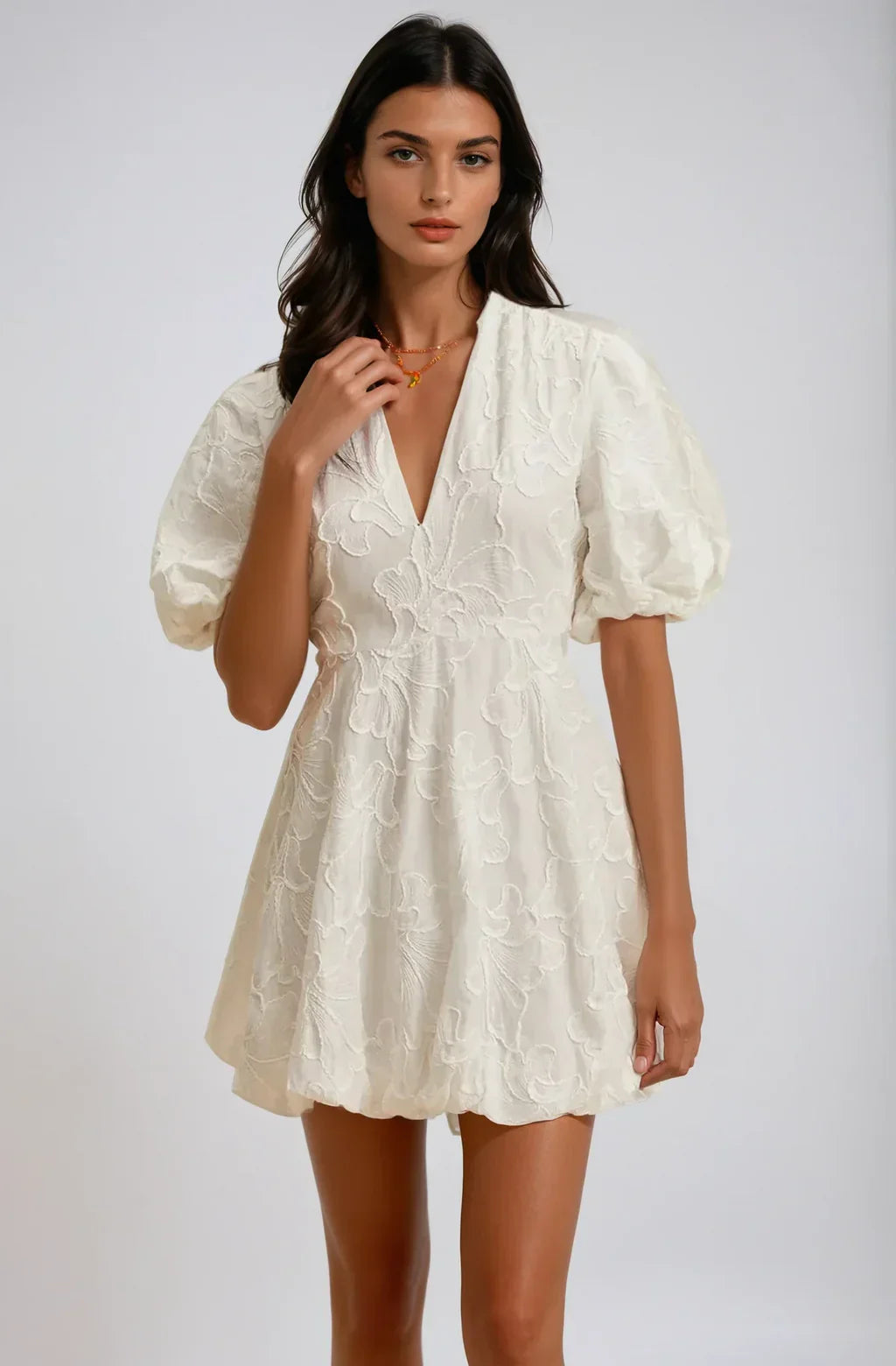 Violet Jane - Embroidered Summer Short Dress