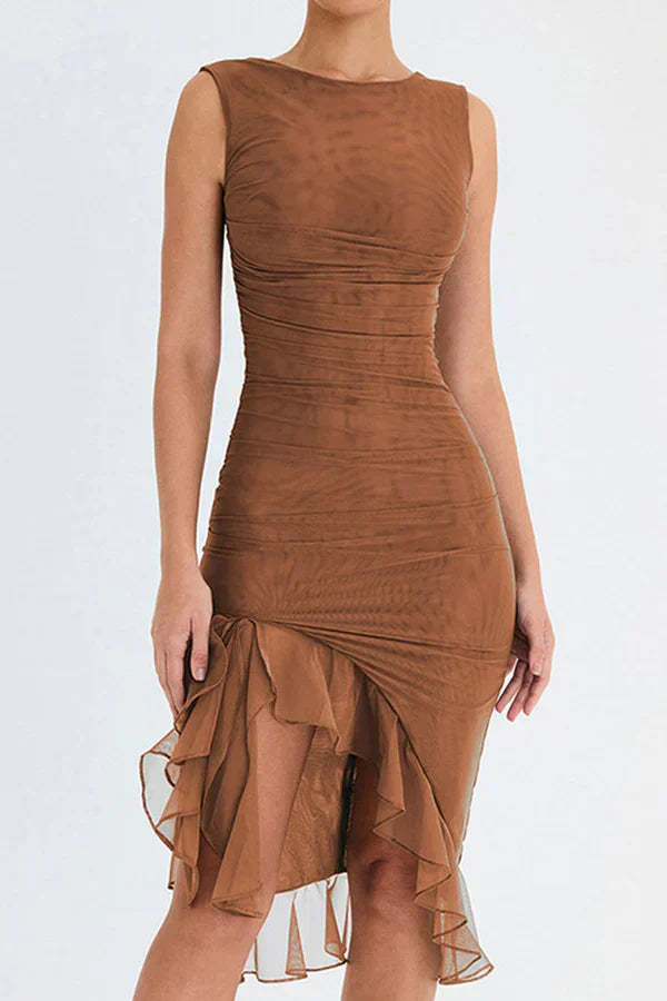 Sadie - Ruffled midi dress
