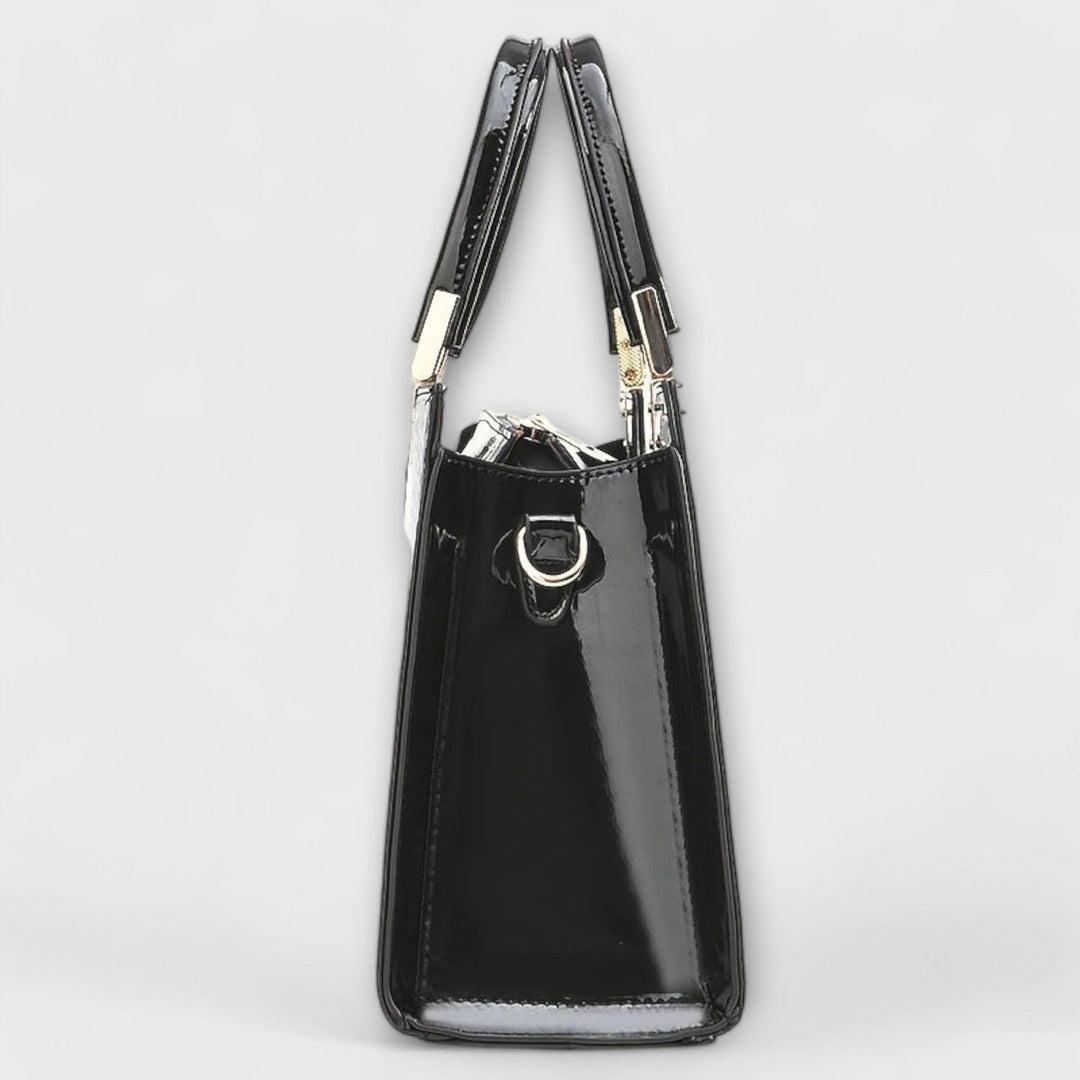 Avalira - Glossy Crocodile Pattern Handbag