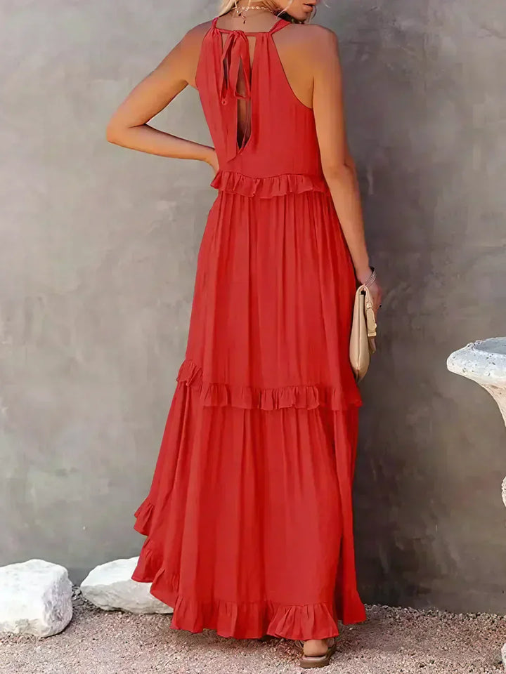 Aisha – Flowing Ruffle Maxi Dress