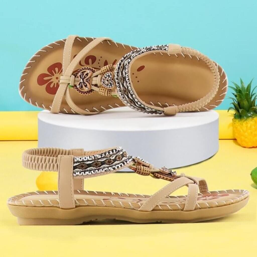 Amavine - Sandals with Elastic Band & Soft Platform