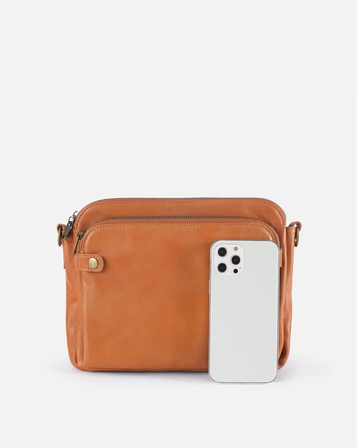 Aelira - Sleek Three Layer Crossbody Bag