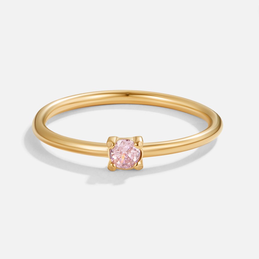 Birthstone gold rings
