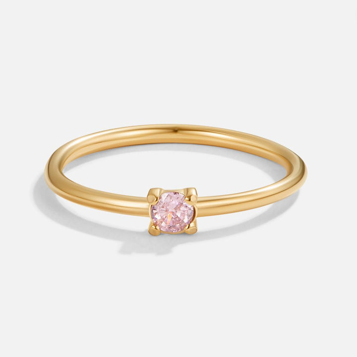 Birthstone gold rings