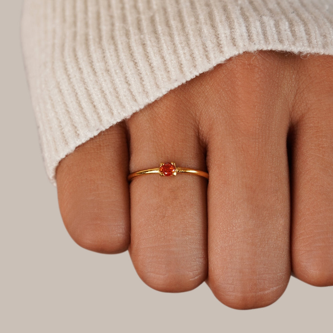 Birthstone gold rings