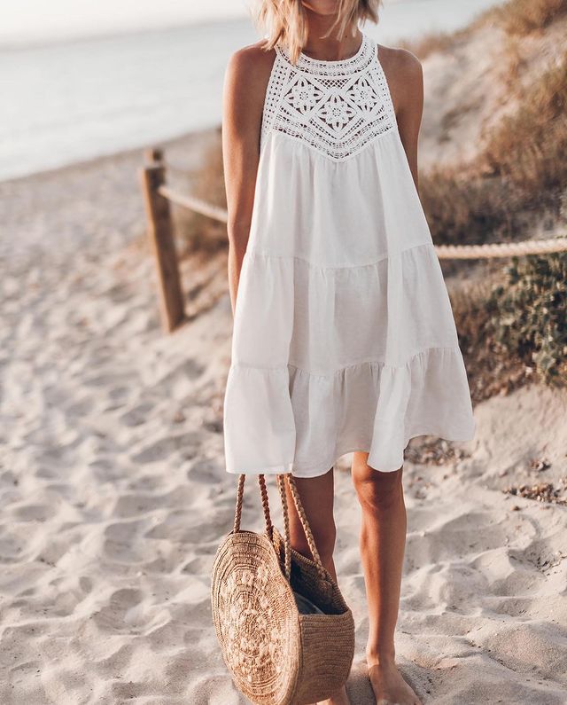 Ardelia  - Crochet Accent Summer Dress
