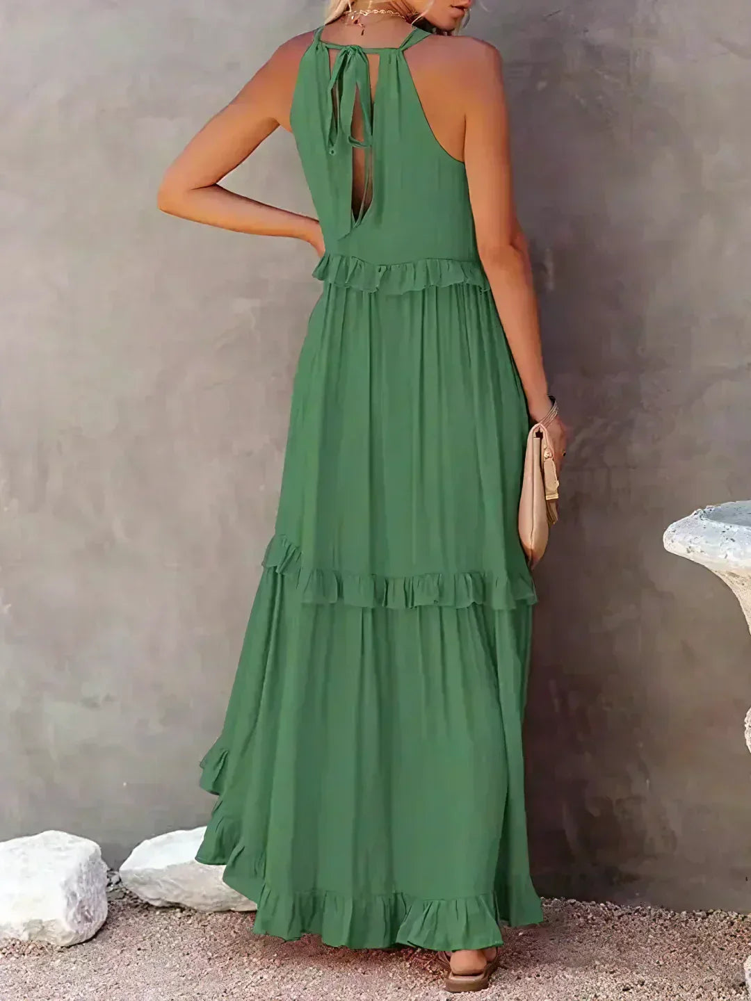 Aisha – Flowing Ruffle Maxi Dress