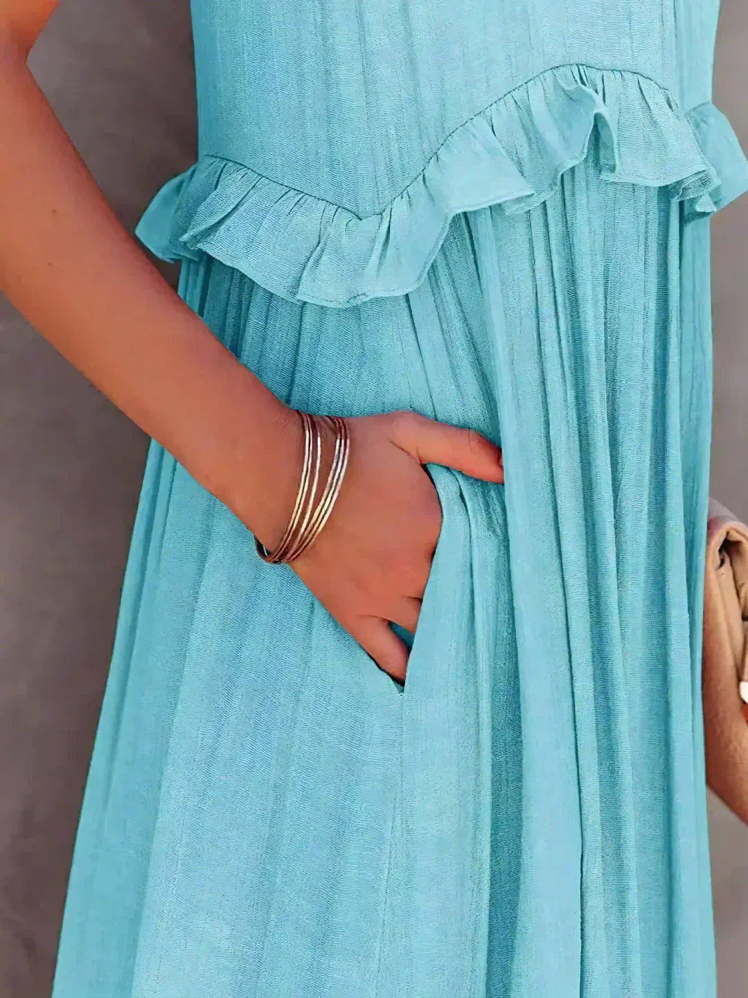 Aisha – Flowing Ruffle Maxi Dress