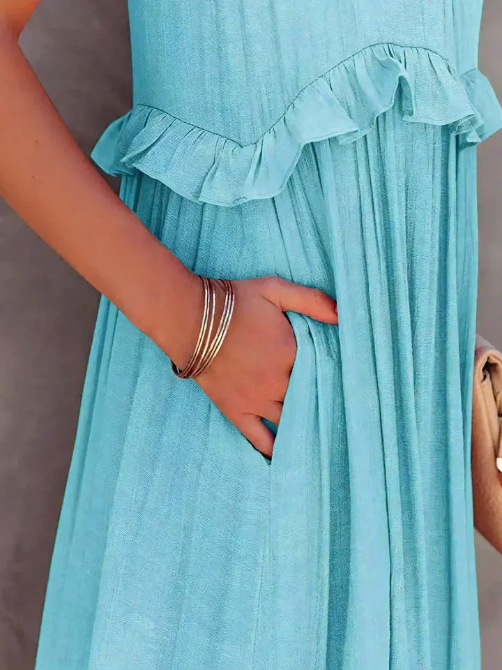 Aisha – Flowing Ruffle Maxi Dress