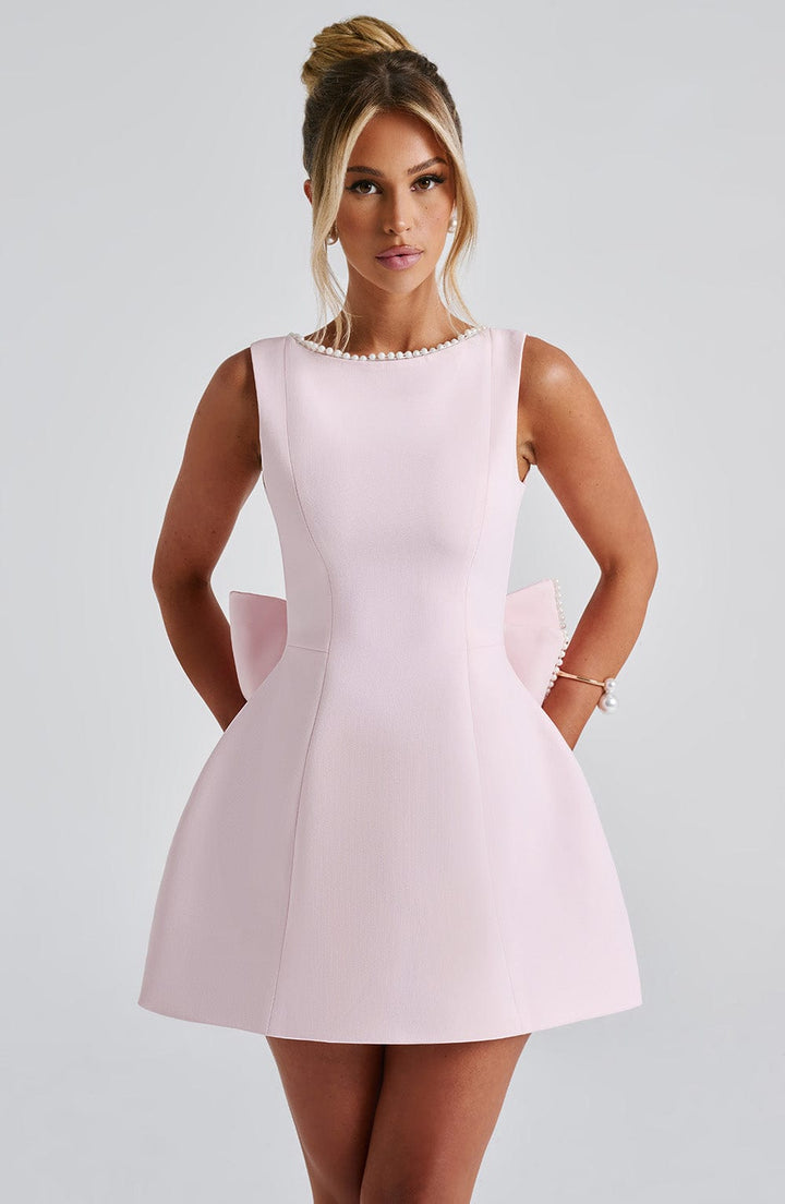 Ivy - Pearl Bow Mini Dress