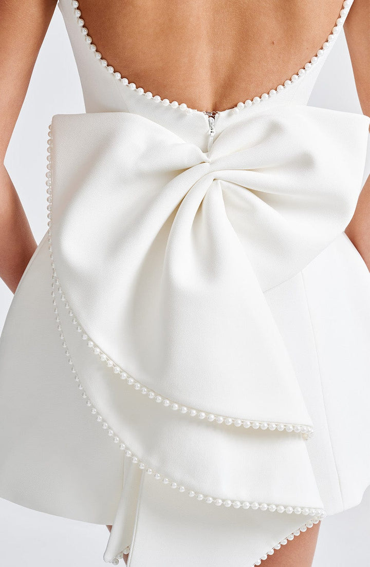 Ivy - Pearl Bow Mini Dress