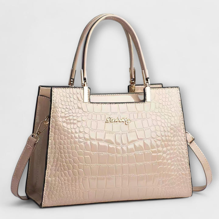 Avalira - Glossy Crocodile Pattern Handbag