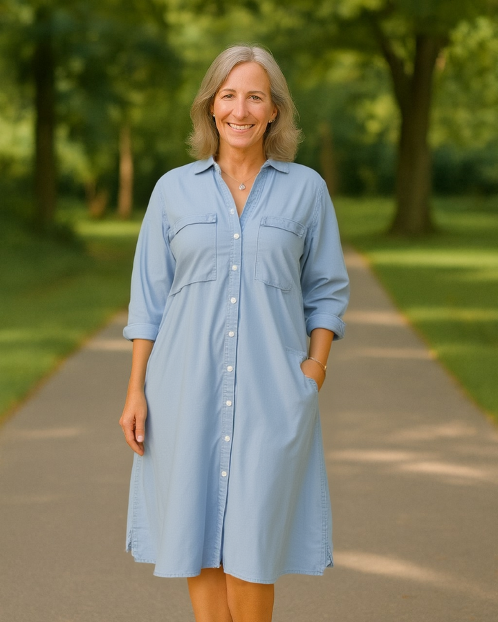Aurelia - Chic Pocket Shirt Dress