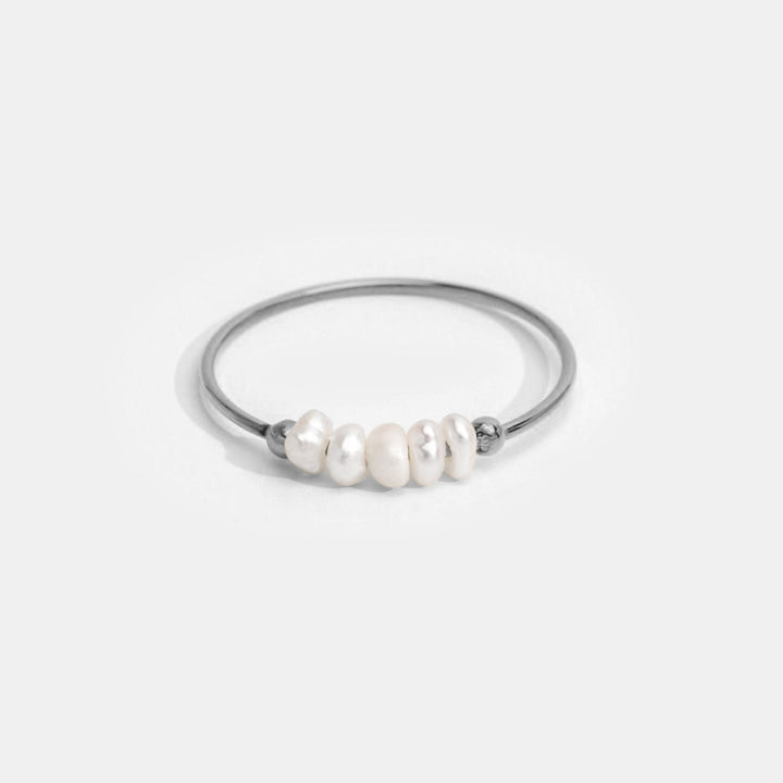 Classic freshwater pearl silver ring