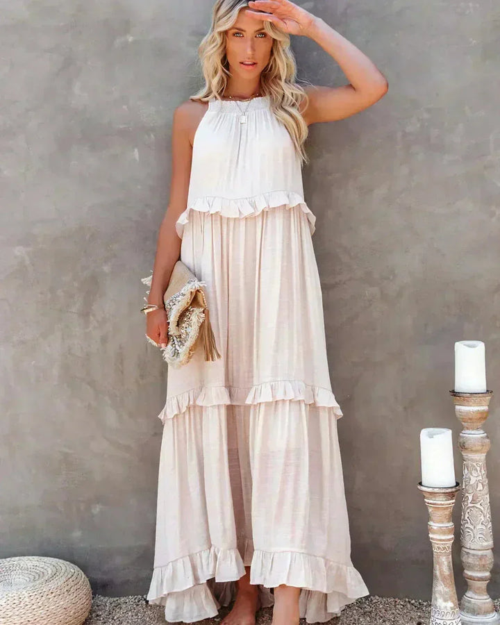 Aisha – Flowing Ruffle Maxi Dress