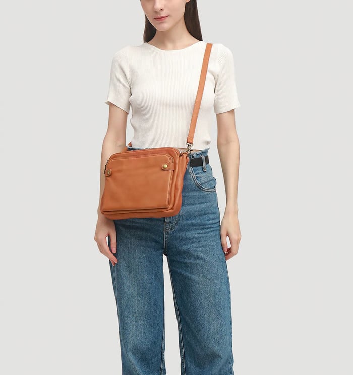 Aelira - Sleek Three Layer Crossbody Bag