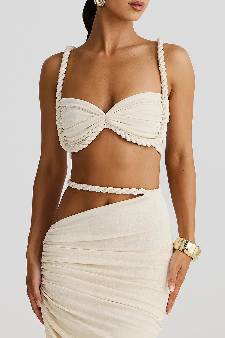 Kylie | Cutout Ruched Maxi Skirt