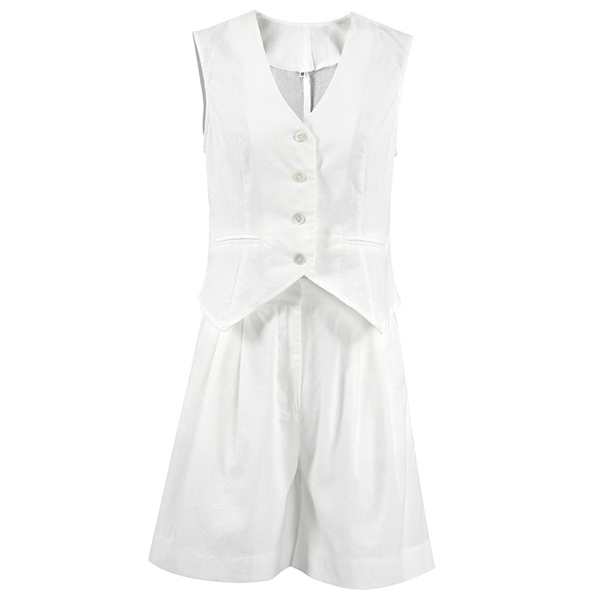 Amourah  - Tailored Vest and Shorts Set