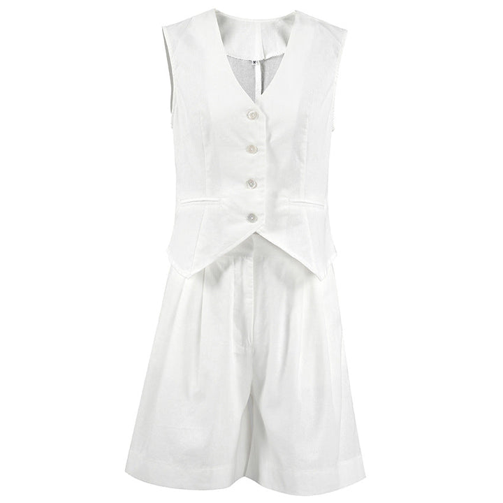 Amourah  - Tailored Vest and Shorts Set