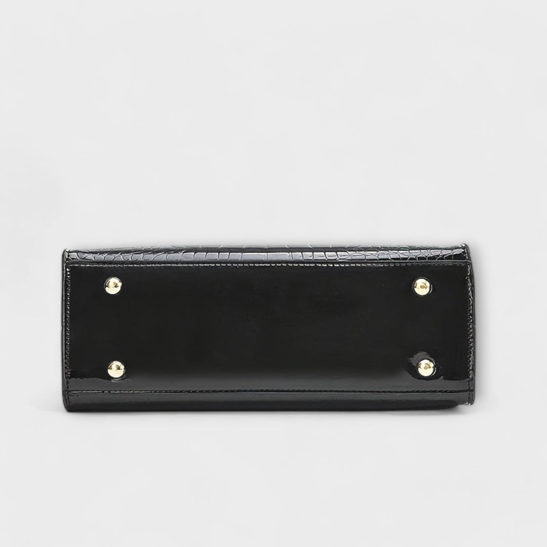 Avalira - Glossy Crocodile Pattern Handbag