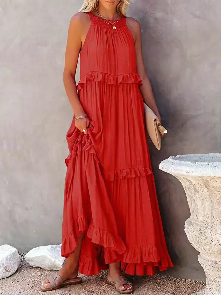 Esmara - Halter Ruffle Maxi Dress