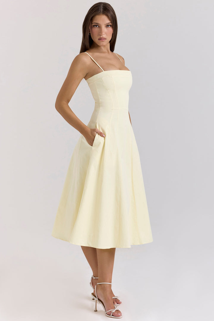 Chelsea - Lemon A-line summer dress