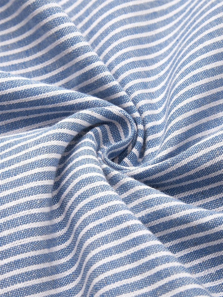 Novara - Striped midi dress with an elegant fit