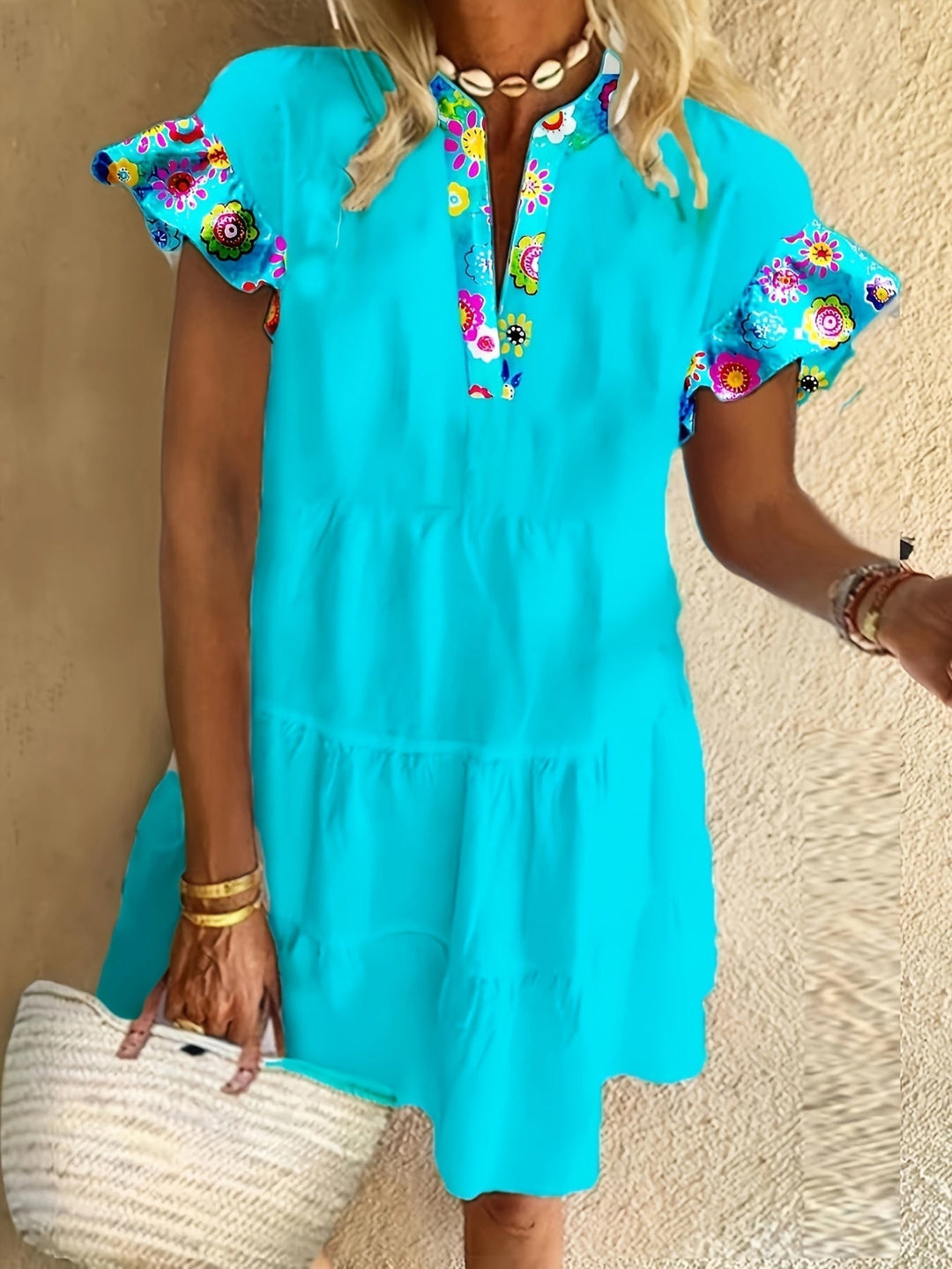 Auriel - Elegant Boho Chic Flared Light Dress