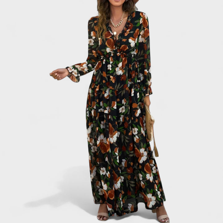 Veanna -  Floral Tiered Maxi Dress