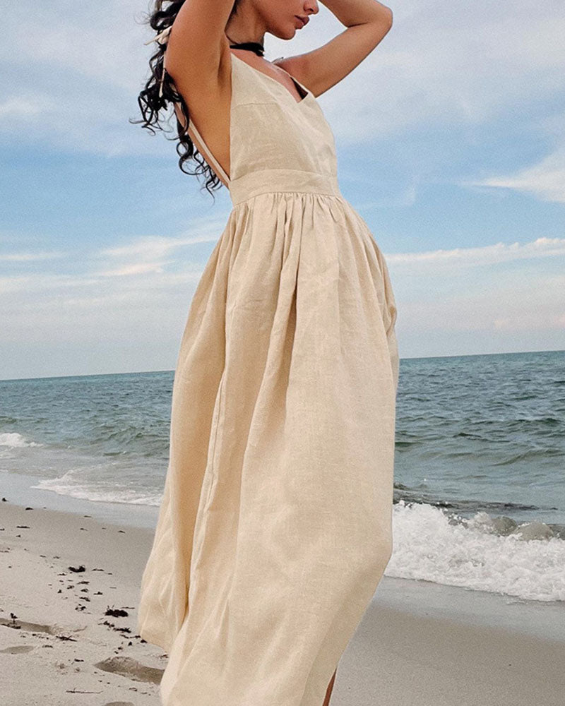 Zeraphine - Chic Tie-Strap Dress