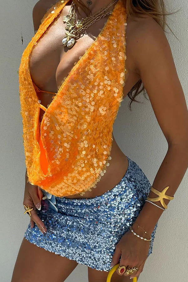 Mckinley | Sleeveless Neck Halter Top